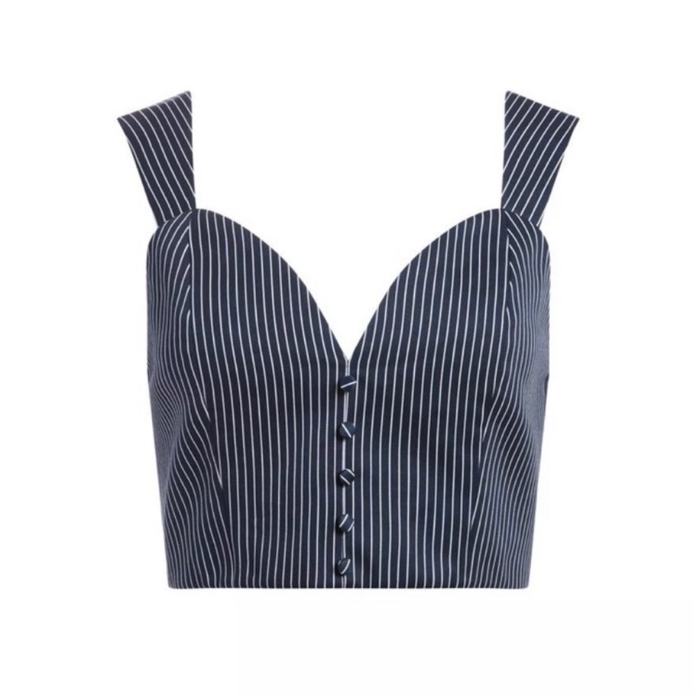 Alice and Olivia REGENIA STRIPED CROP TOP NWT Size M
